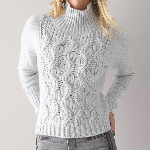 White House Black Market Sweaters - WHBM Cable Knit Turtleneck Sweater